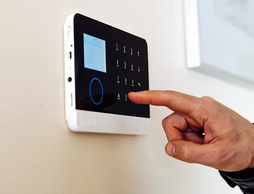 technician installing smart system